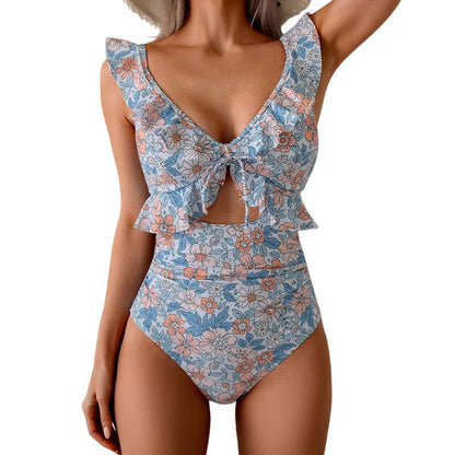 ⏳ FLASH SALE! ✨ Frans Vintage One Piece | Cutout Detail onder Bust 🔥 | Verbergt & Svelt | HALF PRICE 🎉