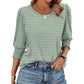 🔥Hot Sale 50% KORTING💝✨Dames Casual Blouses met 3/4 Mouwen en Gesmokte Manchetten