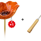 💖 Koop 2 = Krijg 1 Gratis – Handgemaakte Metalen Bloemensteker voor Tuin | Sfeervolle Decoratie voor Balkon, Terras & Tuin 🐦🌿