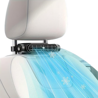 ❄️Zomeraanbieding: ￡19,99❄️Dual Turbo USB-autostoelventilator - krachtige ventilator met kussen voor achterin