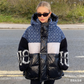 🎁 Hot Sale 50% KORTING 🔥Dames Patchwork Gebreide Mouw Capuchon Pufferjack | Gratis Express Levering✈️