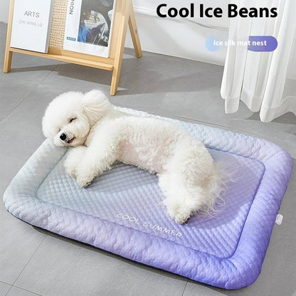 🏆50K+ VERKOCHT❄️ IJszijden koelmat 🐶🐱 Houdt honden en katten de hele dag koel🧊