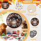 ⏰Verwisselbaar Highland Cow Welkomstbord met Seizoensmagneet Afneembare Hoeden Accessoires