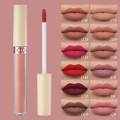 12 Colors Velvet Matte Liquid Lipstick
