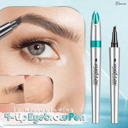 🔥Koop 1 Krijg 1 Gratis🔥3D Waterdicht Microblading Wenkbrauwpotlood 4 Fork Tip Tattoo Potlood (Set van 2)