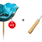 💖 Koop 2 = Krijg 1 Gratis – Handgemaakte Metalen Bloemensteker voor Tuin | Sfeervolle Decoratie voor Balkon, Terras & Tuin 🐦🌿