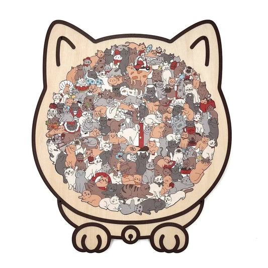🎄 Tijdelijk 49% KORTING! Houten Kat Puzzel 135 Stukjes – Perfect Kerstcadeau & Relaxatieplezier! 🐱