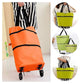 💥【LIMITED TIME 50% OFF】🔥 Opvouwbare Boodschappentas met Wieltjes | Ritssluiting Verstelbaar | Wegklapbare Wieltjes | Oxford Stof + Metalen Steun | 20 kg Draagkracht | Groen