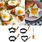 🍳Eierringvormpjes | 4 stuks roestvrijstalen antiaanbakvormpjes voor pannenkoeken en eieren