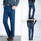 Herrenjeans mit hoher Taille und gerader Passform