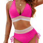 💃Vakantie-uitverkoop 50% KORTING💃Buikcontrole Kleurblok Bikini Set