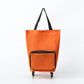 💥【LIMITED TIME 50% OFF】🔥 Opvouwbare Boodschappentas met Wieltjes | Ritssluiting Verstelbaar | Wegklapbare Wieltjes | Oxford Stof + Metalen Steun | 20 kg Draagkracht | Groen