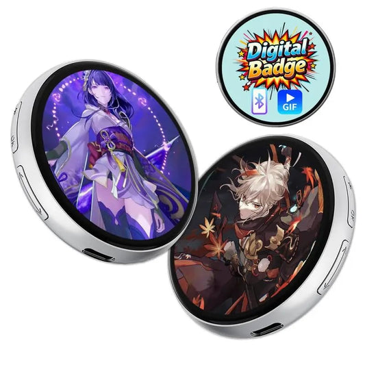 🔥🔥NIEUWJAARSAANBIEDING - SLECHTS €26.99!!⚡Meer dan 50.000 verkocht!💕🔥Digitale badge met foto-, video- en GIF-display, schermpins, pixeltouchscreen, lichtgewicht, 500mAh