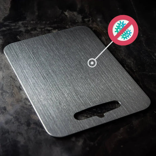 🥢 Antibacteriële Roestvrijstalen Snijplank - Duurzaam, Hygiënisch & Veelzijdig Voor Jouw Keuken!
