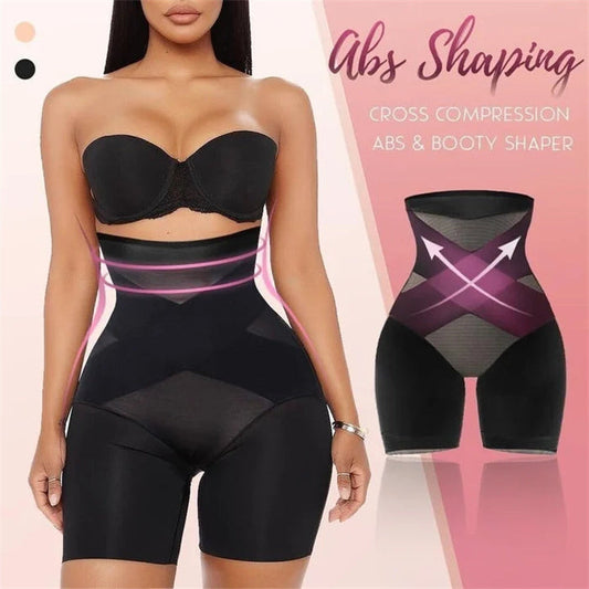 Nieuwe kruiscompressie Abs& Booty Hoog Getailleerde Shaper