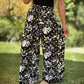 🍃Dames Bedrukte Wijde Broek