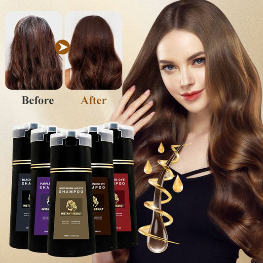 🎉Nieuwjaars Cadeau 50% KORTING!💇Onmiddellijke Haarkleuring Shampoo – 10 Min Resultaat & Zonder Haar Schade!