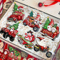 24pcs Christmas Wooden Gnome Ornaments Set