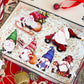 24pcs Christmas Wooden Gnome Ornaments Set
