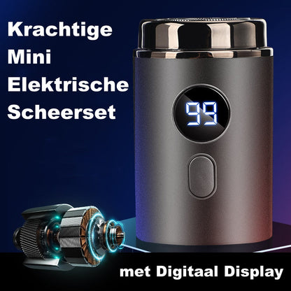 Krachtige Mini Elektrische Scheerset met Digitaal Display voor Mannen