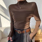 Dames Mock-Neck Mesh Top