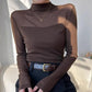 Dames Mock-Neck Mesh Top