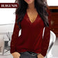 Top met lange mouwen, V-hals en kanten details