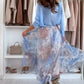 📣 60% KORTING!!!💥Blauwe set: top met een leuk strikje op de rug en een tulle rok