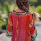 Asymmetrische damesjurk met V-hals en losse snit