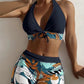 Bladprint Halter V-hals tweedelig badpak