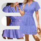 Women's V-Neck Short Sleeve Hollow Out Dress
