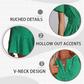 Women's V-Neck Short Sleeve Hollow Out Dress