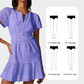 Women's V-Neck Short Sleeve Hollow Out Dress