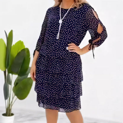 ⏳Beperkte tijd 50% korting!💥 Dames Casual Gedrukte Gelaagde Swing Jurk