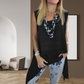 ⏰ Aanbieding voor beperkte tijd – 50% korting! 🎉Dames Mouwloze Tops ＆ Print Broek Tweedelige Set