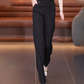 Casual damesbroek met hoge taille en rechte pijpen