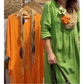 Casual boho-stijl linnen jurk met lange mouwen voor dames🌸