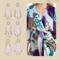 Elegante tweedelige wikkeljurkset met aquarelmotief voor dames