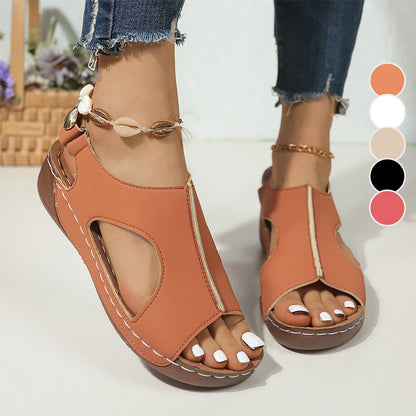 Dames enkelband plateau sandalen