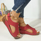 Dames enkelband plateau sandalen