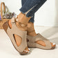 Dames enkelband plateau sandalen