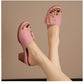 Elegante, comfortabele, ademende en slipvaste sandalen met sleehak voor dames