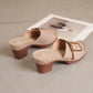 Elegante, comfortabele, ademende en slipvaste sandalen met sleehak voor dames