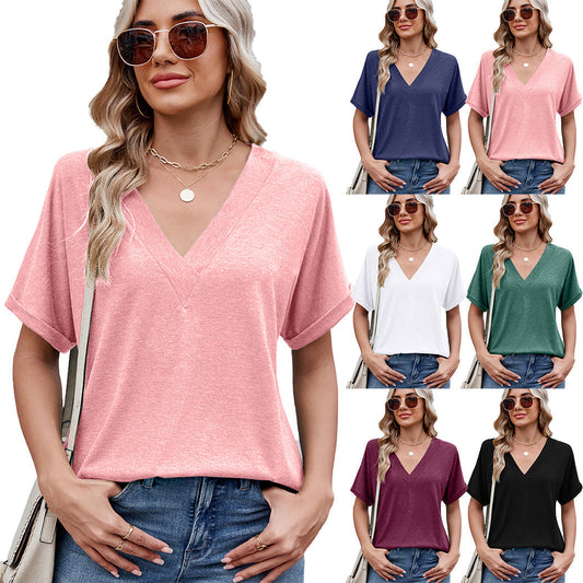 V-hals casual top voor dames