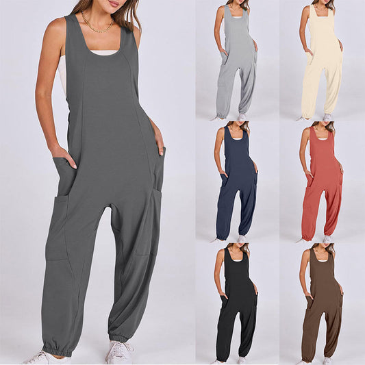🔥Hot Sale🔥 - Mouwloze baggy jumpsuit voor dames🎀