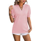 Casual top met V-hals en korte mouwen voor dames