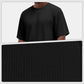 Heren Casual Veelzijdig Gestructureerd Crew Hals T-shirt