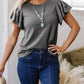 Casual Ronde Hals Korte Mouw Top