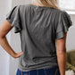 Casual Ronde Hals Korte Mouw Top