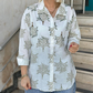 🍁Dames casual overhemd met botanische print✨ €18,80 Normale prijs€37,60Aanbiedingsprijs  50 % Korting